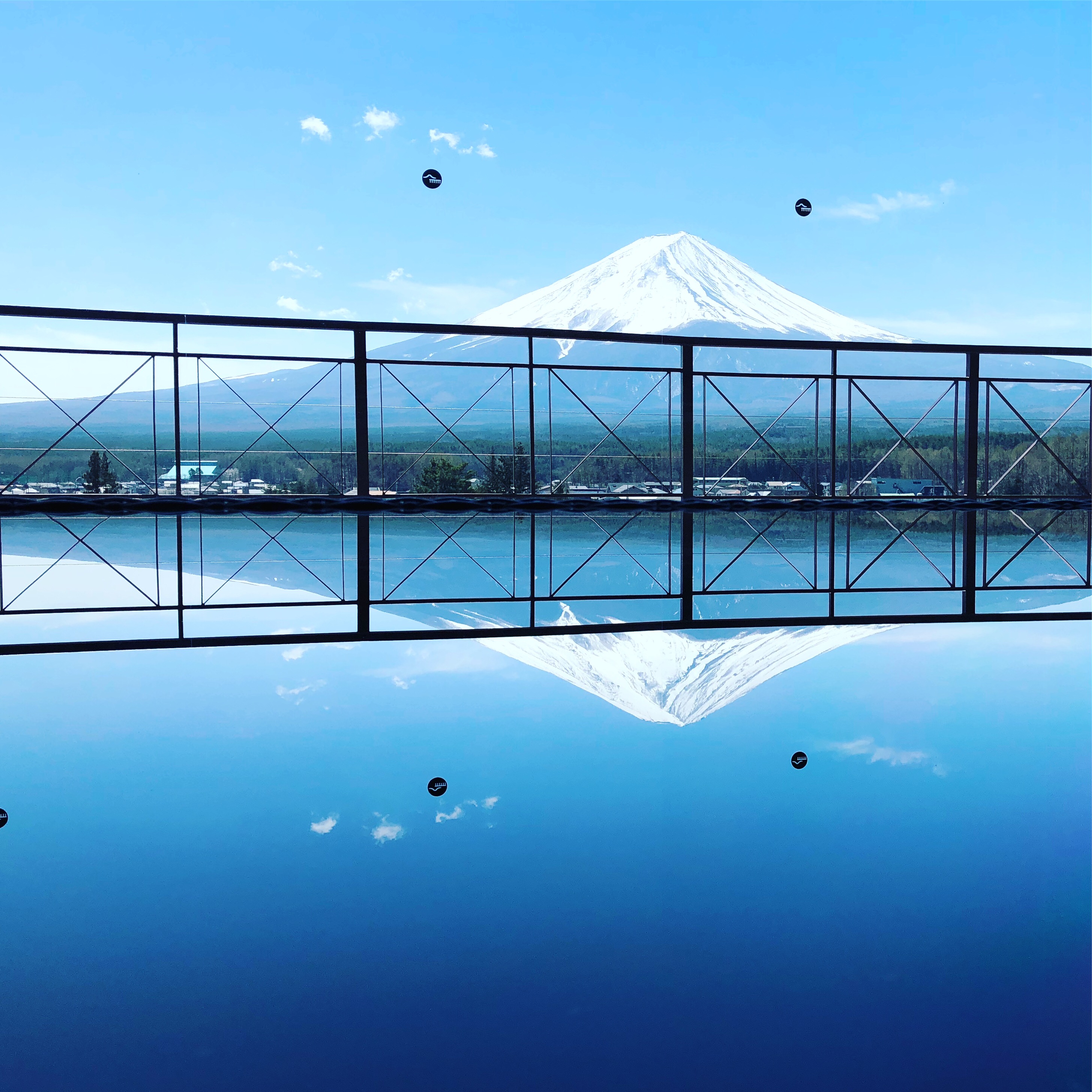 The reflection of Mt.Fuji