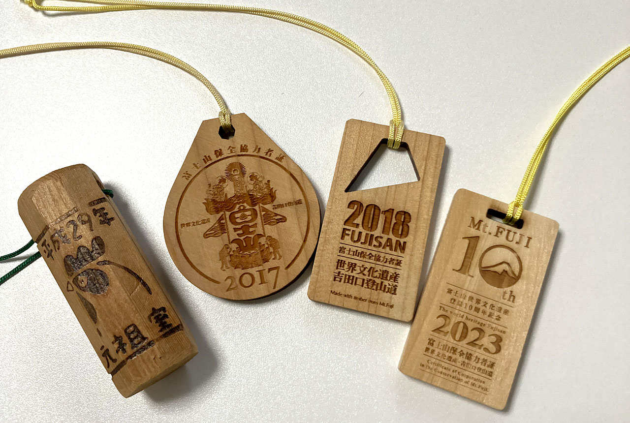 Wooden tag for conservation cooperation money